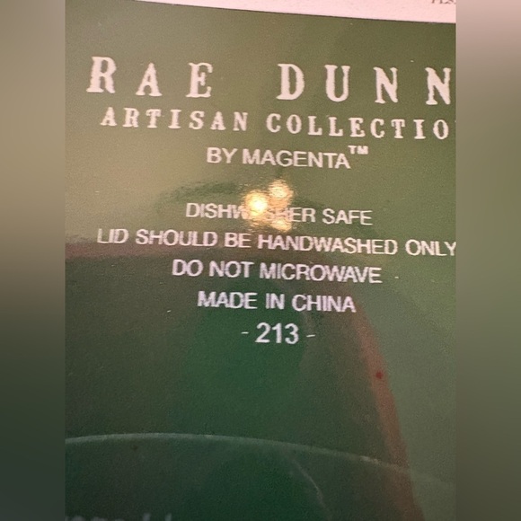 Rae Dunn Festive Green Cookie Jar with Red Santa Hat - Picture 2 of 3